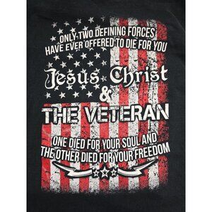 Veteran's Tshirt Only Two Defining Forces Died For Your Freedom USA Made Mens XL